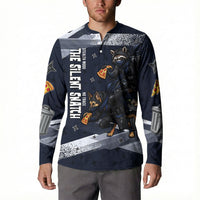Ninja Raccoon Quasimodo Pizza Heist Button Sweatshirt Night Stealth Scene Detailed Pizza Slices