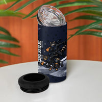 Ninja Raccoon Quasimodo Pizza Heist 4 in 1 Can Cooler Tumbler Night Stealth Scene Detailed Pizza Slices