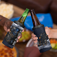 Ninja Raccoon Quasimodo Pizza Heist 4 in 1 Can Cooler Tumbler Night Stealth Scene Detailed Pizza Slices