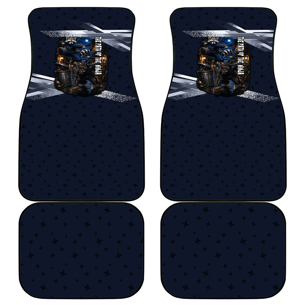 Ninja Raccoon Quasimodo Pizza Heist Car Mats Night Stealth Scene Detailed Pizza Slices