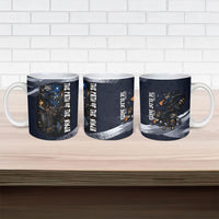 Ninja Raccoon Quasimodo Pizza Heist Ceramic Mug Night Stealth Scene Detailed Pizza Slices