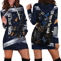 Ninja Raccoon Quasimodo Pizza Heist Hoodie Dress Night Stealth Scene Detailed Pizza Slices