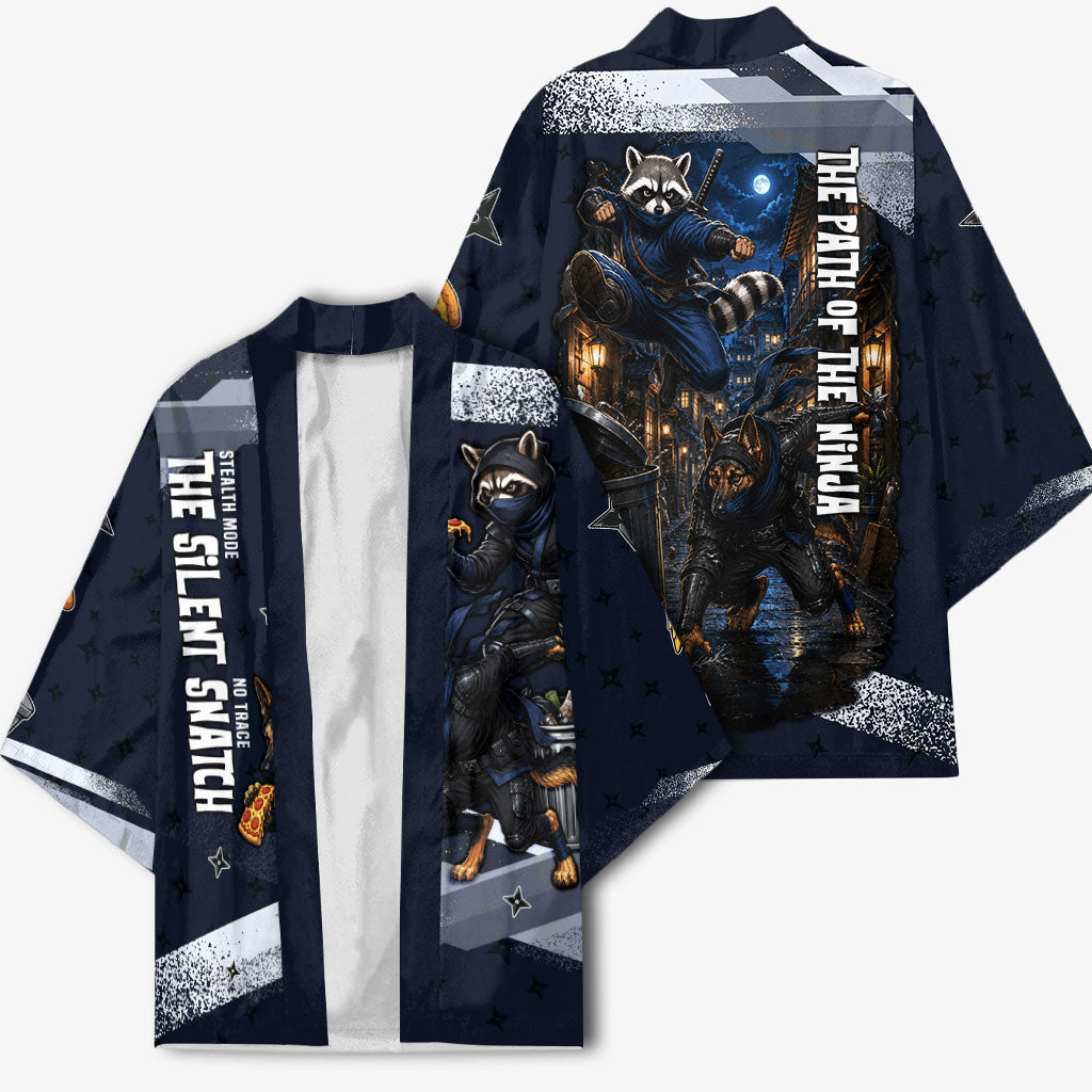 Ninja Raccoon Quasimodo Pizza Heist Kimono Night Stealth Scene Detailed Pizza Slices