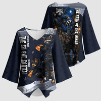 Ninja Raccoon Quasimodo Pizza Heist Kimono Sleeve Blouse Night Stealth Scene Detailed Pizza Slices