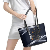 Ninja Raccoon Quasimodo Pizza Heist Leather Tote Bag Night Stealth Scene Detailed Pizza Slices