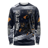 Ninja Raccoon Quasimodo Pizza Heist Long Sleeve Shirt Night Stealth Scene Detailed Pizza Slices