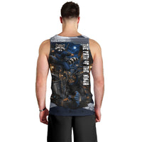 Ninja Raccoon Quasimodo Pizza Heist Men Tank Top Night Stealth Scene Detailed Pizza Slices