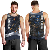 Ninja Raccoon Quasimodo Pizza Heist Men Tank Top Night Stealth Scene Detailed Pizza Slices