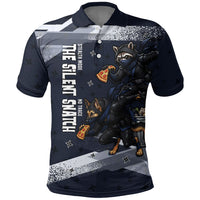Ninja Raccoon Quasimodo Pizza Heist Polo Shirt Night Stealth Scene Detailed Pizza Slices