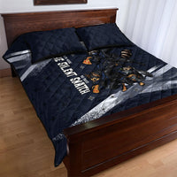 Ninja Raccoon Quasimodo Pizza Heist Quilt Bed Set Night Stealth Scene Detailed Pizza Slices