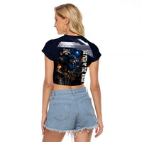 Ninja Raccoon Quasimodo Pizza Heist Raglan Cropped T Shirt Night Stealth Scene Detailed Pizza Slices