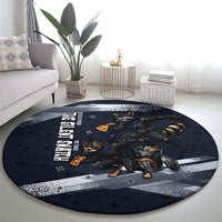 Ninja Raccoon Quasimodo Pizza Heist Round Carpet Night Stealth Scene Detailed Pizza Slices