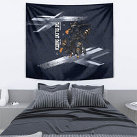 Ninja Raccoon Quasimodo Pizza Heist Tapestry Night Stealth Scene Detailed Pizza Slices