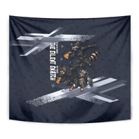 Ninja Raccoon Quasimodo Pizza Heist Tapestry Night Stealth Scene Detailed Pizza Slices