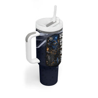 Ninja Raccoon Quasimodo Pizza Heist Tumbler With Handle Night Stealth Scene Detailed Pizza Slices