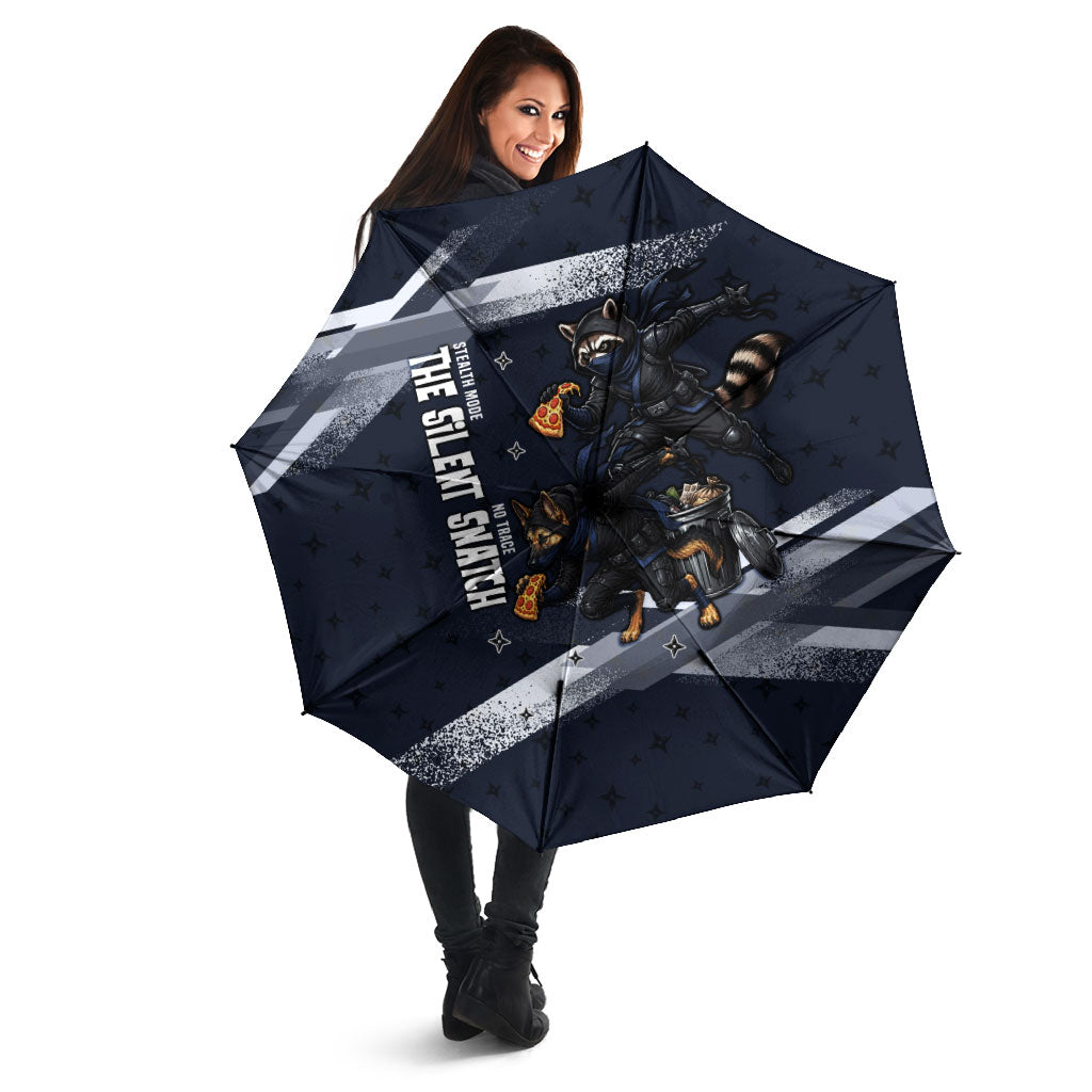 Ninja Raccoon Quasimodo Pizza Heist Umbrella Night Stealth Scene Detailed Pizza Slices