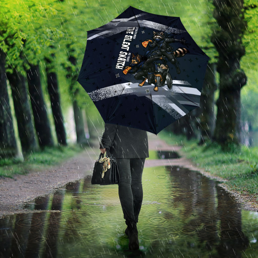 Ninja Raccoon Quasimodo Pizza Heist Umbrella Night Stealth Scene Detailed Pizza Slices