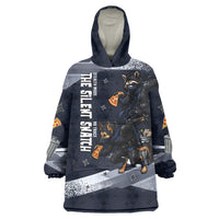 Ninja Raccoon Quasimodo Pizza Heist Wearable Blanket Hoodie Night Stealth Scene Detailed Pizza Slices