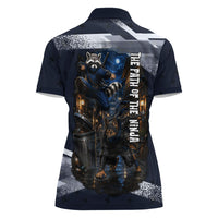 Ninja Raccoon Quasimodo Pizza Heist Women Polo Shirt Night Stealth Scene Detailed Pizza Slices