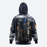 Ninja Raccoon Quasimodo Pizza Heist Zip Hoodie Night Stealth Scene Detailed Pizza Slices