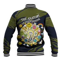 Wish I Lacked Critical Thinking Skills Y'all Seem So Happy Frog Baseball Jacket Funny Overthinking Meme