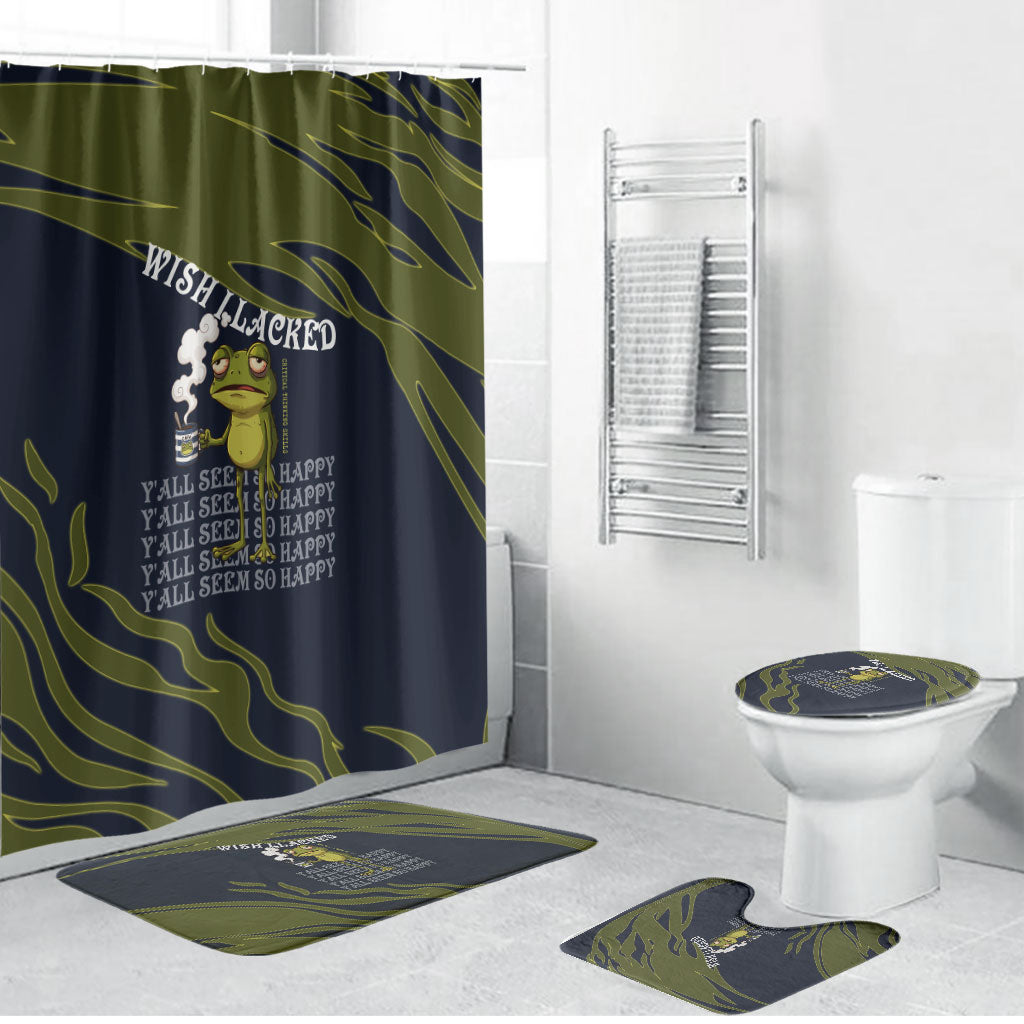 Wish I Lacked Critical Thinking Skills Y'all Seem So Happy Frog Bathroom Set Funny Overthinking Meme