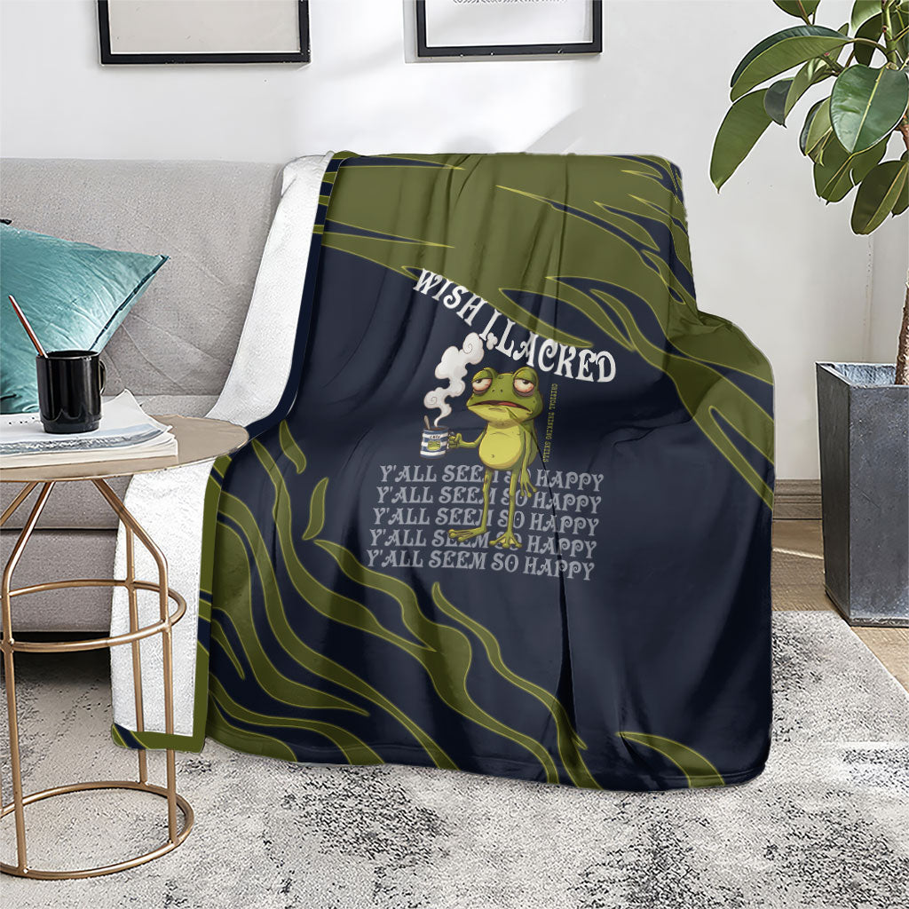 Wish I Lacked Critical Thinking Skills Y'all Seem So Happy Frog Blanket Funny Overthinking Meme