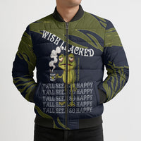 Wish I Lacked Critical Thinking Skills Y'all Seem So Happy Frog Bomber Puffer Jacket Funny Overthinking Meme