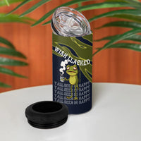 Wish I Lacked Critical Thinking Skills Y'all Seem So Happy Frog 4 in 1 Can Cooler Tumbler Funny Overthinking Meme