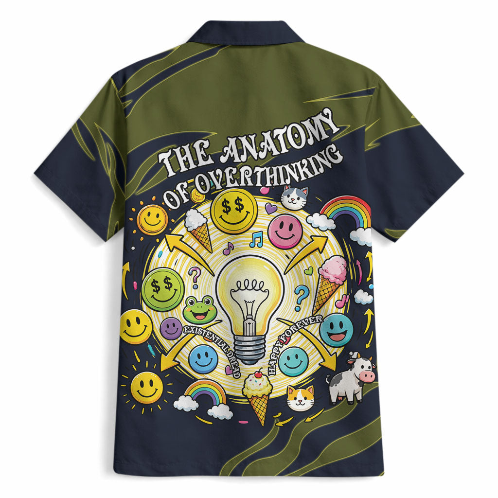 Wish I Lacked Critical Thinking Skills Y'all Seem So Happy Frog Hawaiian Shirt Funny Overthinking Meme