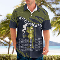 Wish I Lacked Critical Thinking Skills Y'all Seem So Happy Frog Hawaiian Shirt Funny Overthinking Meme