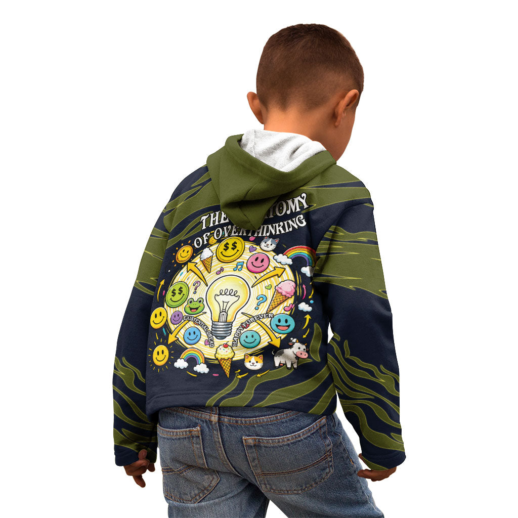 Wish I Lacked Critical Thinking Skills Y'all Seem So Happy Frog Kid Hoodie Funny Overthinking Meme