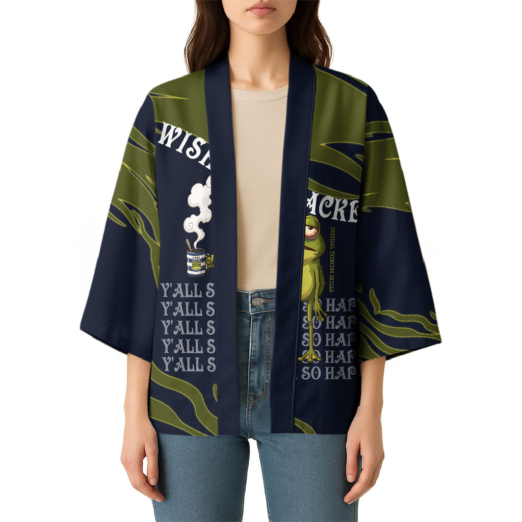 Wish I Lacked Critical Thinking Skills Y'all Seem So Happy Frog Kimono Funny Overthinking Meme