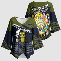 Wish I Lacked Critical Thinking Skills Y'all Seem So Happy Frog Kimono Sleeve Blouse Funny Overthinking Meme
