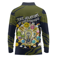 Wish I Lacked Critical Thinking Skills Y'all Seem So Happy Frog Long Sleeve Polo Shirt Funny Overthinking Meme
