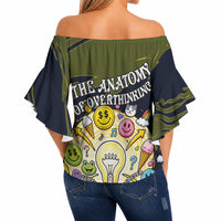 Wish I Lacked Critical Thinking Skills Y'all Seem So Happy Frog Off Shoulder Wrap Waist Top Funny Overthinking Meme