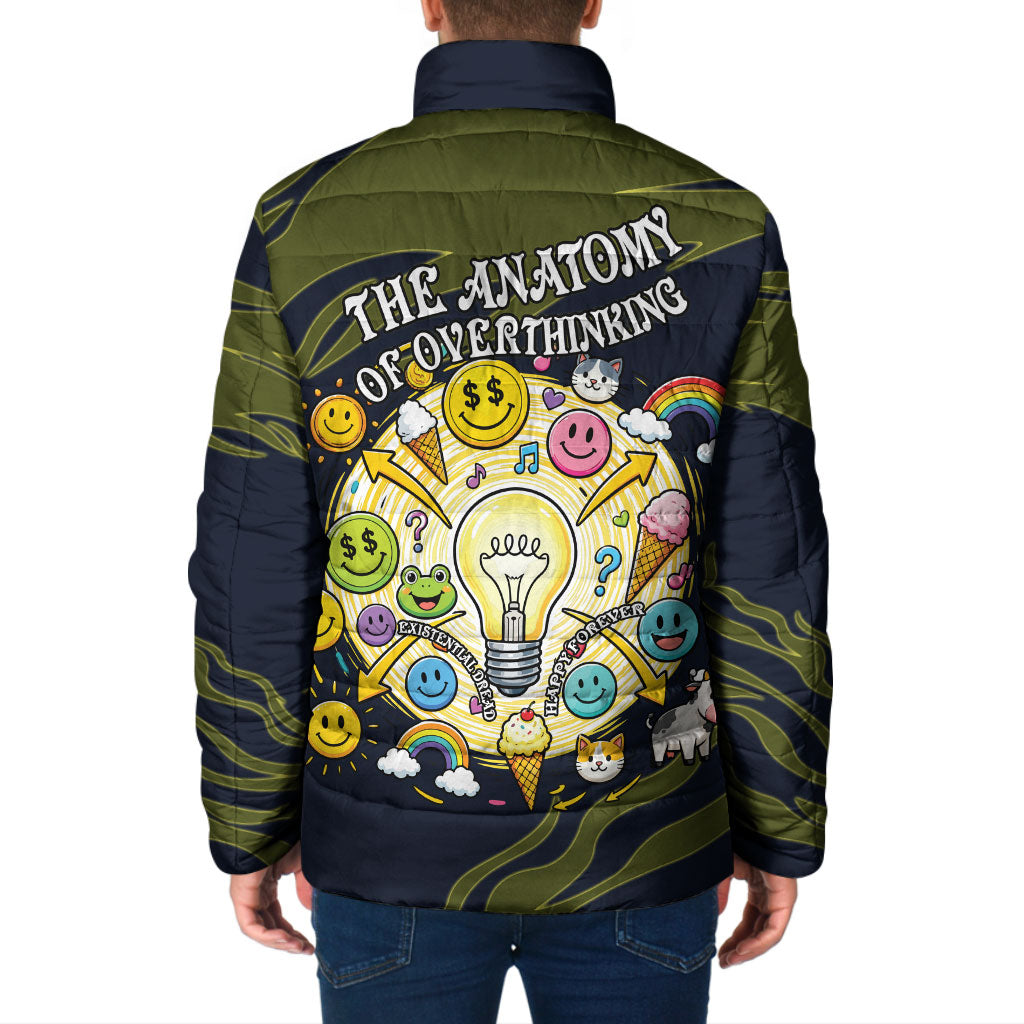 Wish I Lacked Critical Thinking Skills Y'all Seem So Happy Frog Padded Jacket Funny Overthinking Meme