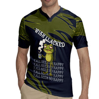 Wish I Lacked Critical Thinking Skills Y'all Seem So Happy Frog Rugby Jersey Funny Overthinking Meme