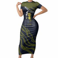 Wish I Lacked Critical Thinking Skills Y'all Seem So Happy Frog Short Sleeve Bodycon Dress Funny Overthinking Meme