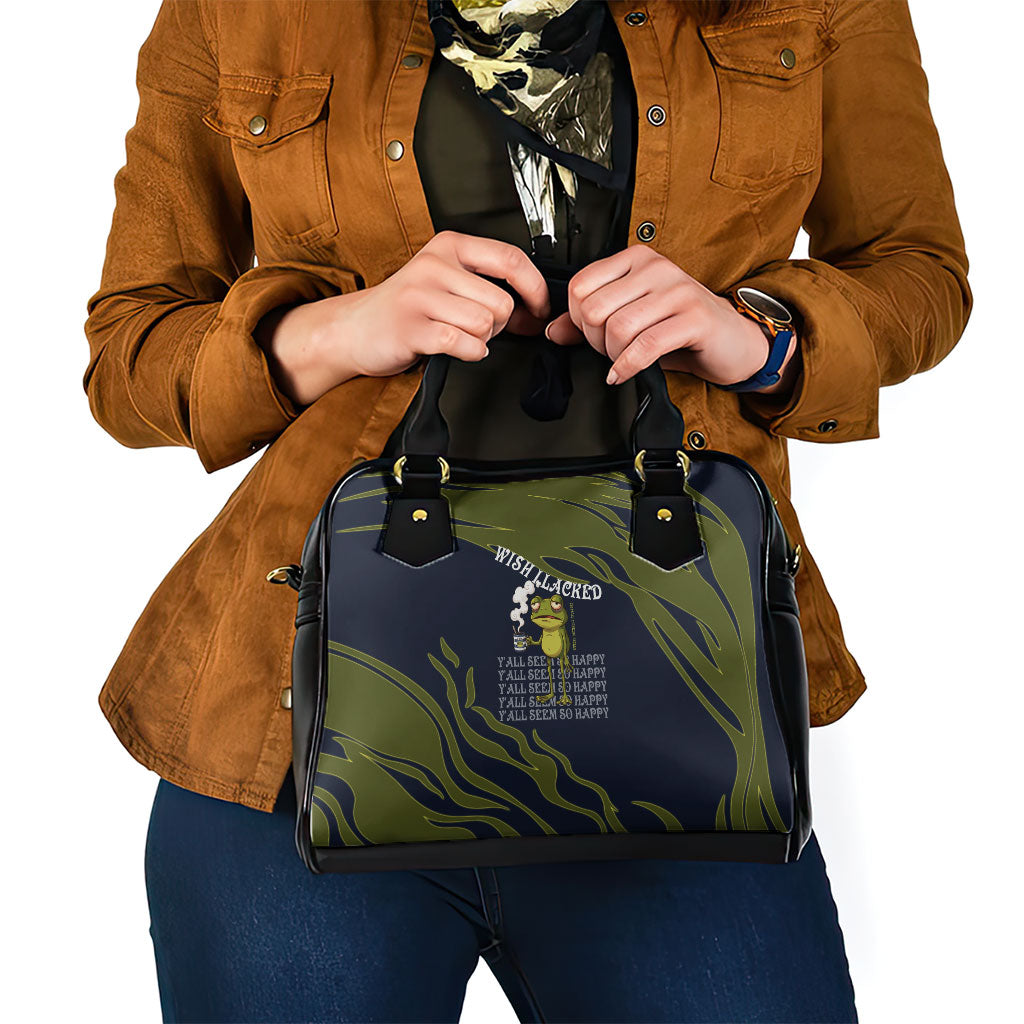 Wish I Lacked Critical Thinking Skills Y'all Seem So Happy Frog Shoulder Handbag Funny Overthinking Meme