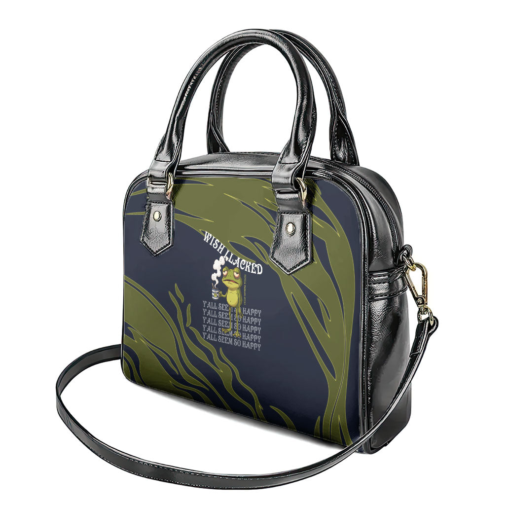 Wish I Lacked Critical Thinking Skills Y'all Seem So Happy Frog Shoulder Handbag Funny Overthinking Meme