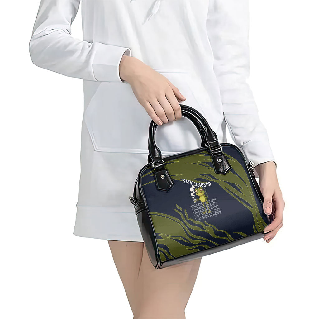 Wish I Lacked Critical Thinking Skills Y'all Seem So Happy Frog Shoulder Handbag Funny Overthinking Meme
