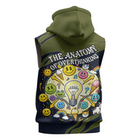 Wish I Lacked Critical Thinking Skills Y'all Seem So Happy Frog Sleeveless Hoodie Funny Overthinking Meme