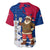 Liberia Christmas Baseball Jersey with Santa Claus Map Graphic and Red Blue Festive - Wonder Print Shop