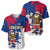 Liberia Christmas Baseball Jersey with Santa Claus Map Graphic and Red Blue Festive - Wonder Print Shop