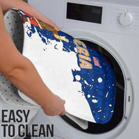 Liberia Christmas Bathroom Set with Santa Claus Map Graphic and Red Blue Festive - Wonder Print Shop