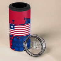 Liberia Christmas 4 in 1 Can Cooler Tumbler with Santa Claus Map Graphic and Red Blue Festive - Wonder Print Shop