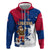Liberia Christmas Hoodie with Santa Claus Map Graphic and Red Blue Festive - Wonder Print Shop