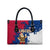 Liberia Christmas Leather Bag with Santa Claus Map Graphic and Red Blue Festive - Wonder Print Shop