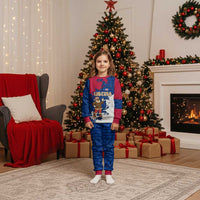 Liberia Christmas Pajama Set with Santa Claus Map Graphic and Red Blue Festive - Wonder Print Shop